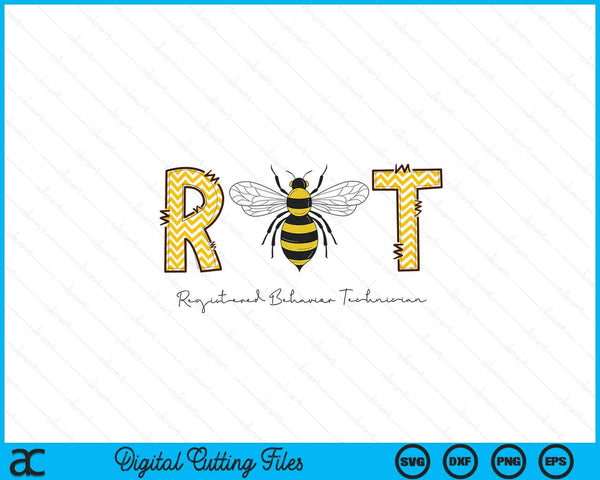 RBT with a bee as the B, registered behavior technician SVG