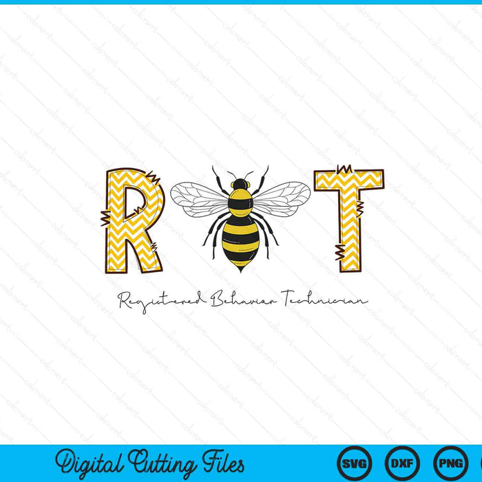 RBT with a bee as the B, registered behavior technician SVG
