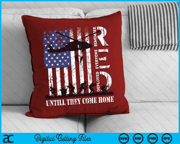 RED Friday Remember Everyone Untill They Come Home US Flag SVG PNG Digital Cutting Files