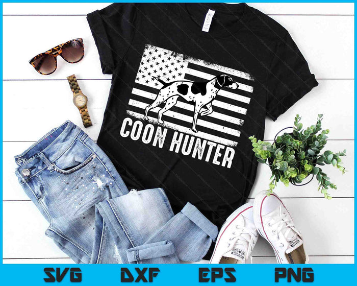 Raccoon Hunting Coon Hunting Coonhound Hunter SVG PNG Digital Printable Files