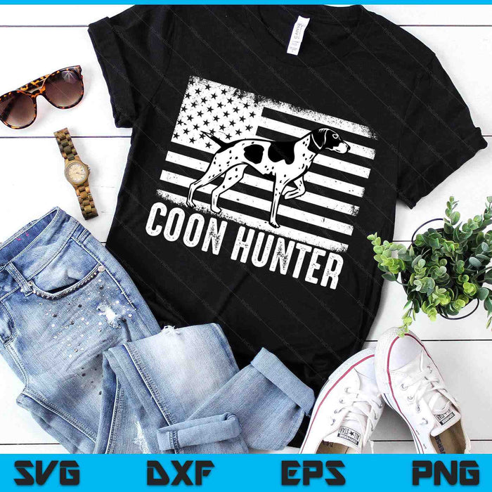 Raccoon Hunting Coon Hunting Coonhound Hunter SVG PNG Digital Printable Files