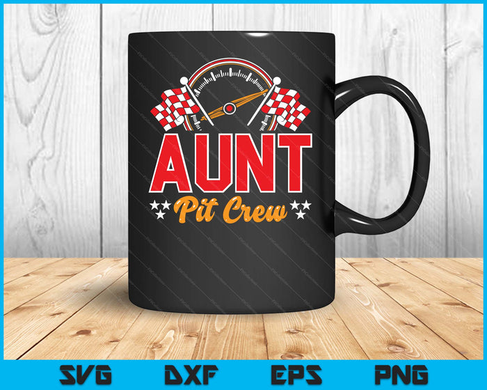 Race Car Birthday Party Matching Family Aunt Pit Crew SVG PNG Digital Printable Files