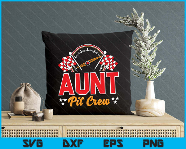 Race Car Birthday Party Matching Family Aunt Pit Crew SVG PNG Digital Printable Files