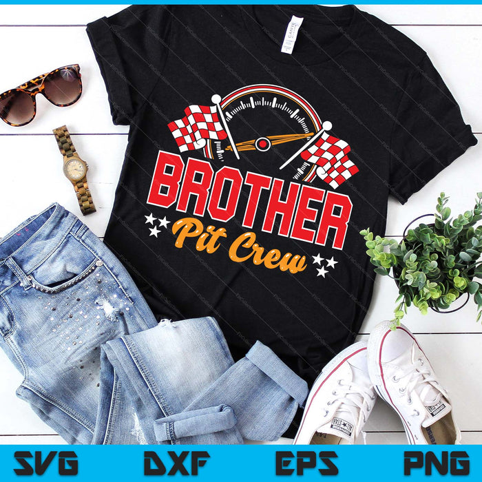 Race Car Birthday Party Matching Family Brother Pit Crew SVG PNG Digital Printable Files