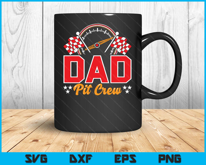 Race Car Birthday Party Matching Family Dad Pit Crew SVG PNG Digital Printable Files