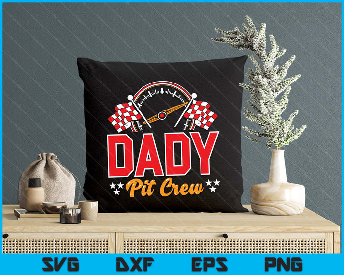 Race Car Birthday Party Matching Family Dady Pit Crew SVG PNG Digital Printable Files