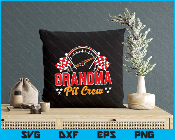 Race Car Birthday Party Matching Family Grandma Pit Crew SVG PNG Digital Printable Files