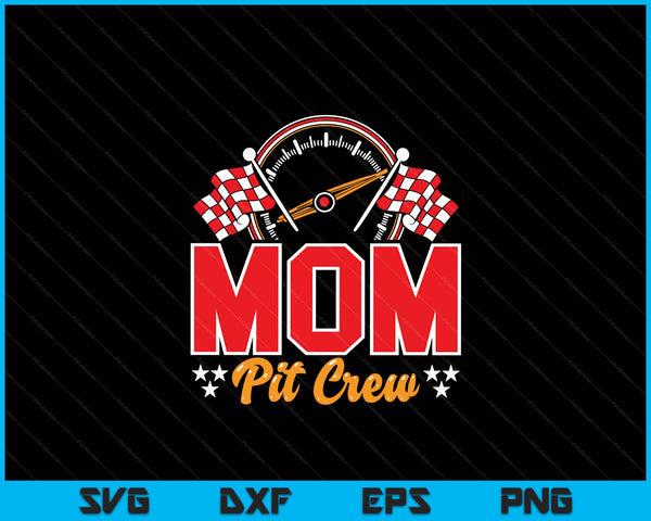 Race car birthday party matching family mom pit crew SVG cut file