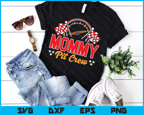 Race Car Birthday Party Matching Family Mommy Pit Crew SVG PNG Digital Printable Files