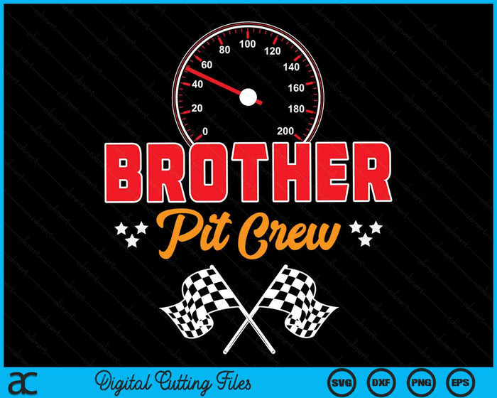 Race auto verjaardagsfeestje Racing familie broer Pit Crew SVG PNG digitale afdrukbare bestanden