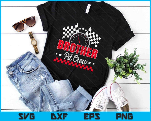 Race Car Birthday Party Racing Family Brother Pit Crew SVG PNG Digital Printable Files