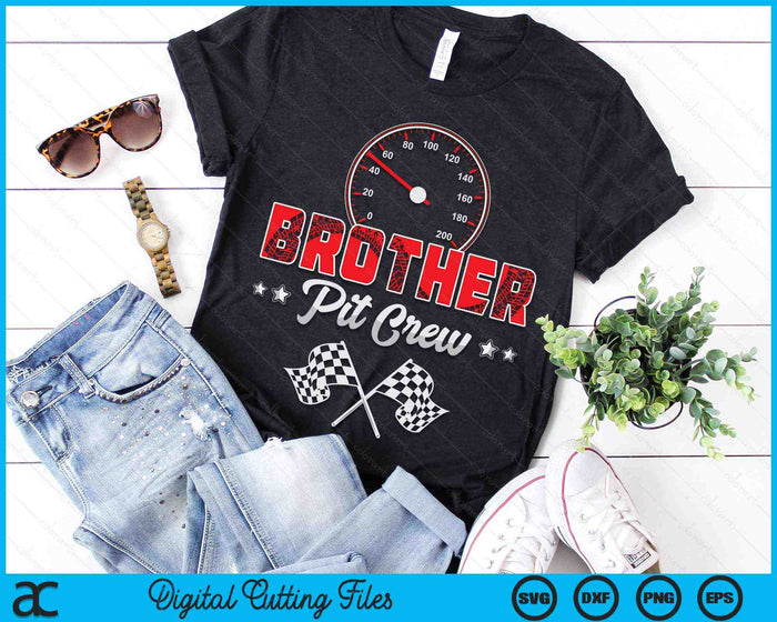 Race Car Birthday Party Racing Family Brother Pit Crew SVG PNG Digital Printable Files