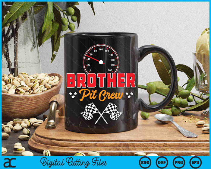Race Car Birthday Party Racing Family Brother Pit Crew SVG PNG Digital Printable Files
