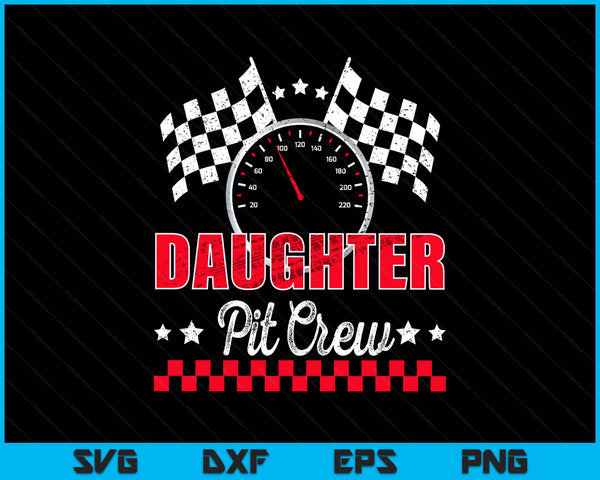 Race car birthday party racing family daughter pit crew SVG cut file