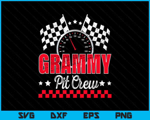 Race car birthday party racing family grammy pit crew SVG cut file
