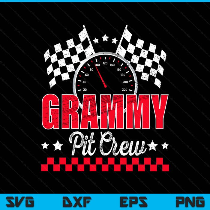 Race car birthday party racing family grammy pit crew SVG PNG cut file for Cricut