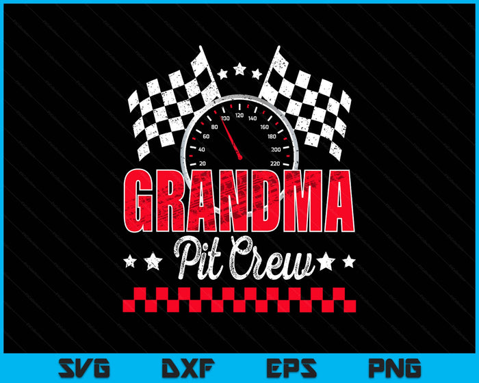 Race Car Birthday Party Racing Family Grandma Pit Crew SVG PNG Digital Printable Files