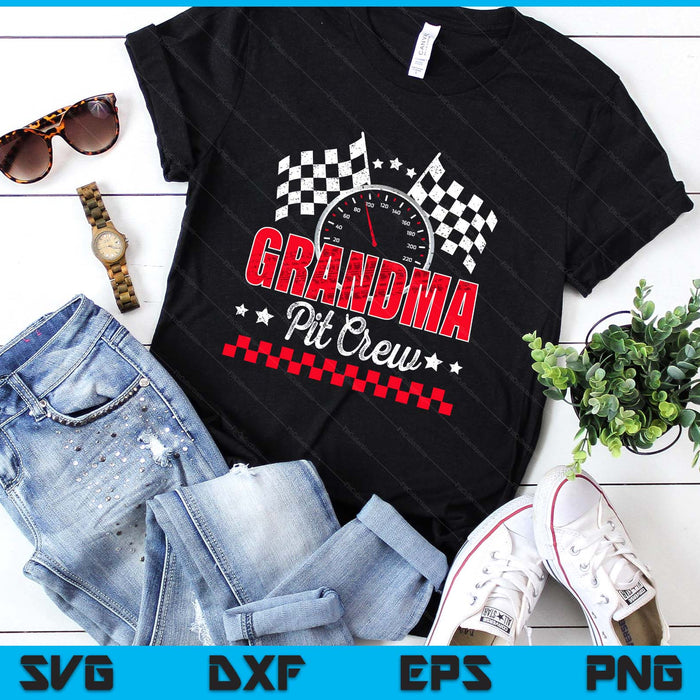 Race Car Birthday Party Racing Family Grandma Pit Crew SVG PNG Digital Printable Files