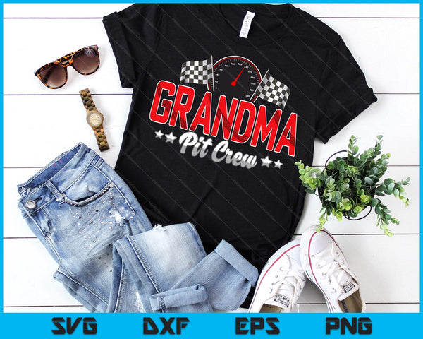 Race Car Birthday Party Racing Family Grandma Pit Crew SVG PNG Digital Printable Files