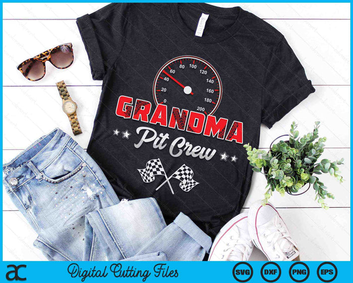 Race Car Birthday Party Racing Family Grandma Pit Crew SVG PNG Digital Printable Files