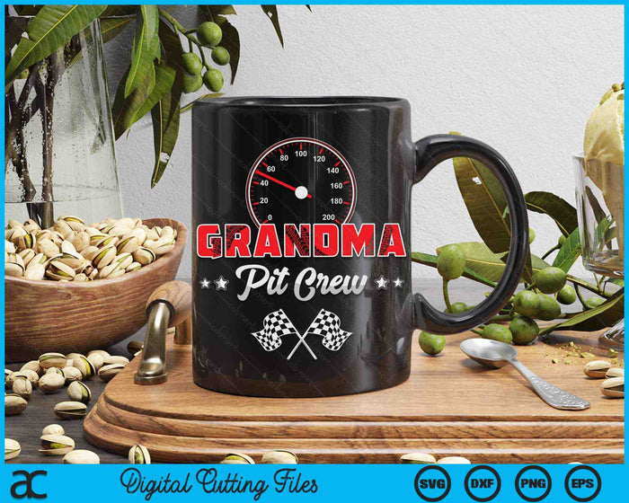 Race Car Birthday Party Racing Family Grandma Pit Crew SVG PNG Digital Printable Files