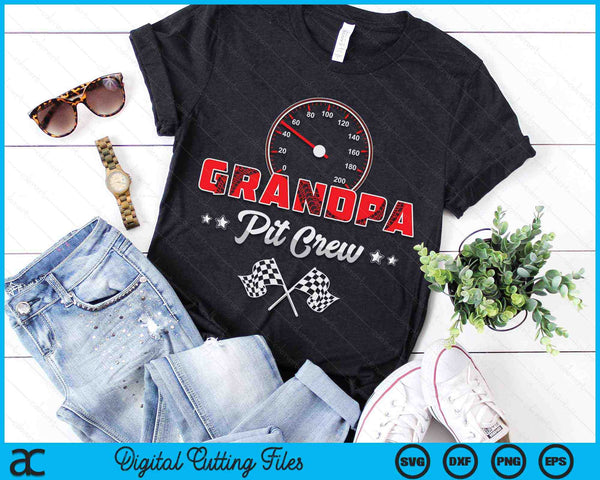 Race Car Birthday Party Racing Family Grandpa Pit Crew SVG PNG Digital Printable Files