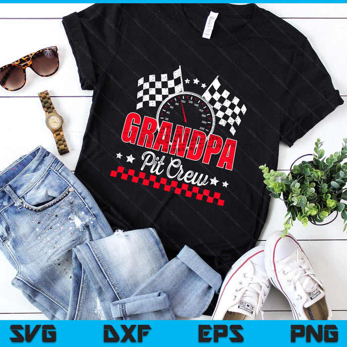 Race Car Birthday Party Racing Family Grandpa Pit Crew SVG PNG Digital Printable Files