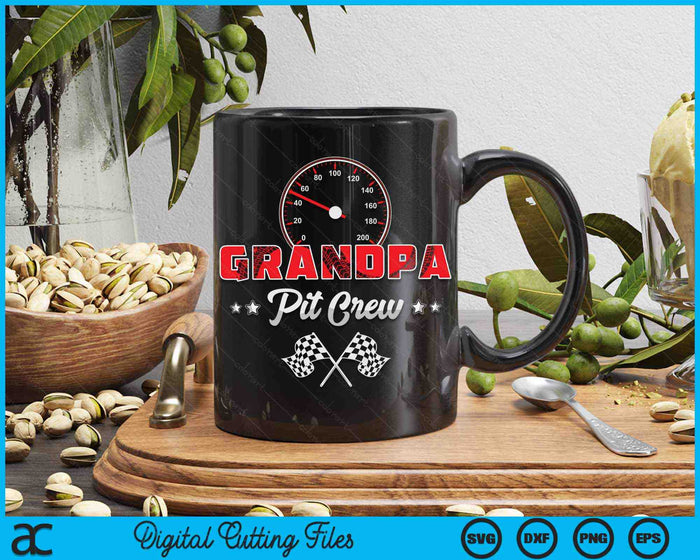 Race Car Birthday Party Racing Family Grandpa Pit Crew SVG PNG Digital Printable Files