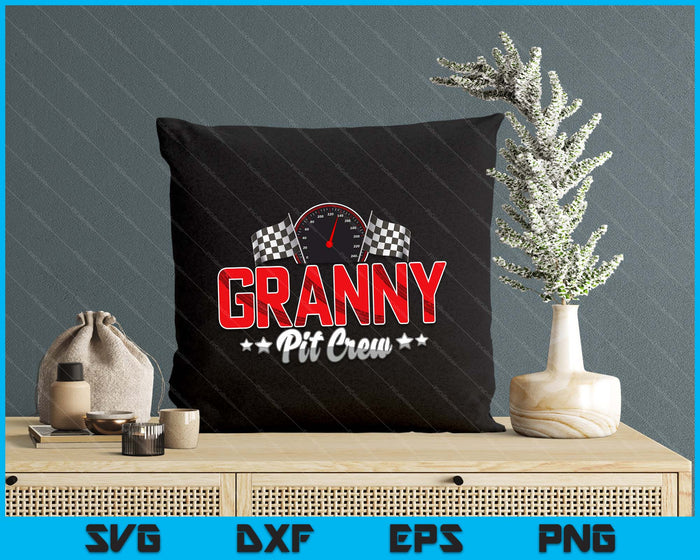 Race Car Birthday Party Racing Family Granny Pit Crew SVG PNG Digital Printable Files