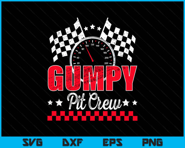 Race car birthday party racing family gumpy pit crew SVG cut file