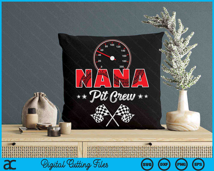 Race auto verjaardagsfeestje Racing familie Nana Pit Crew SVG PNG digitale afdrukbare bestanden