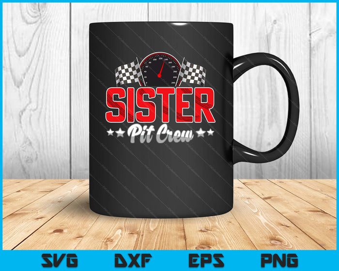 Race Car Birthday Party Racing Family Sister Pit Crew SVG PNG Digital Printable Files