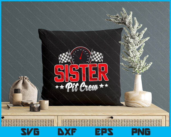 Race Car Birthday Party Racing Family Sister Pit Crew SVG PNG Digital Printable Files