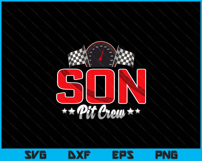 Race Car Birthday Party Racing Family Son Pit Crew SVG PNG Digital Printable Files