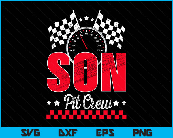 Race car birthday party racing family son pit crew SVG cut file