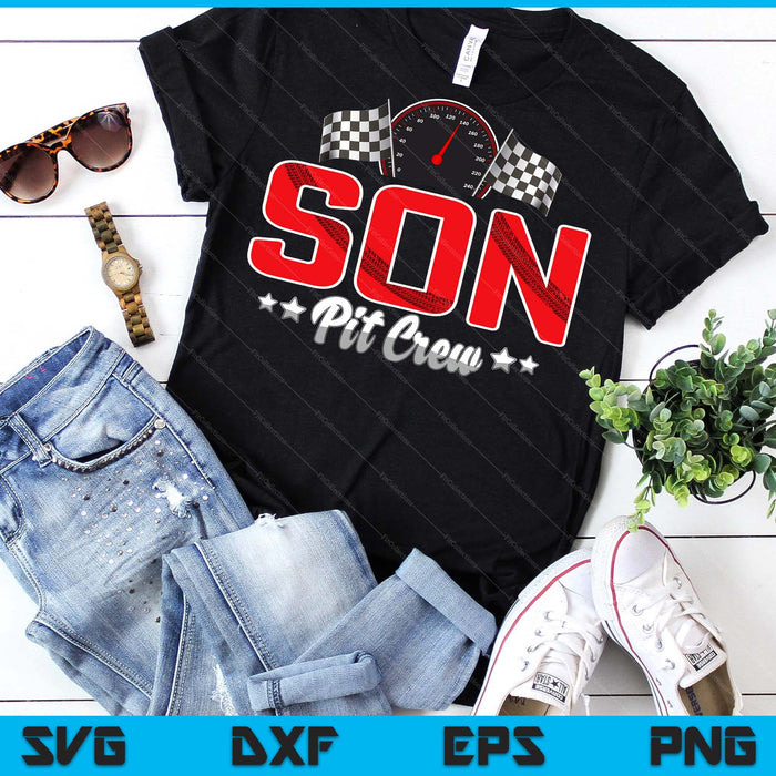 Race Car Birthday Party Racing Family Son Pit Crew SVG PNG Digital Printable Files