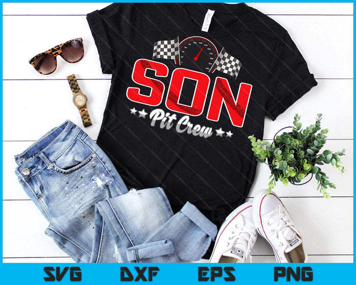 Race Car Birthday Party Racing Family Son Pit Crew SVG PNG Digital Printable Files