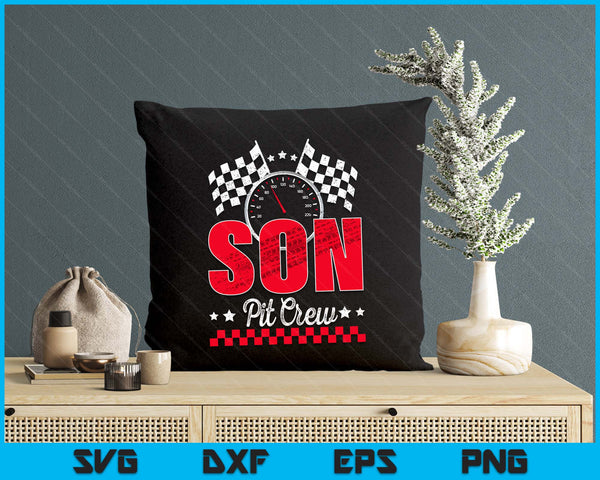 Race Car Birthday Party Racing Family Son Pit Crew SVG PNG Digital Printable Files