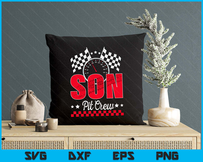 Race Car Birthday Party Racing Family Son Pit Crew SVG PNG Digital Printable Files