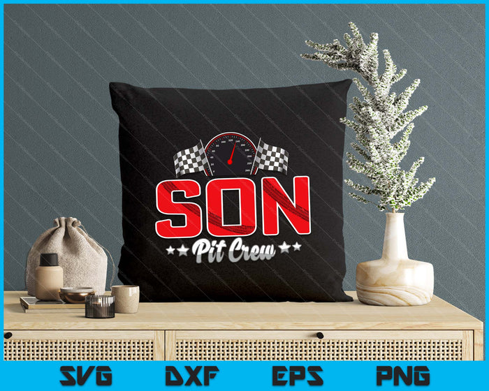 Race Car Birthday Party Racing Family Son Pit Crew SVG PNG Digital Printable Files