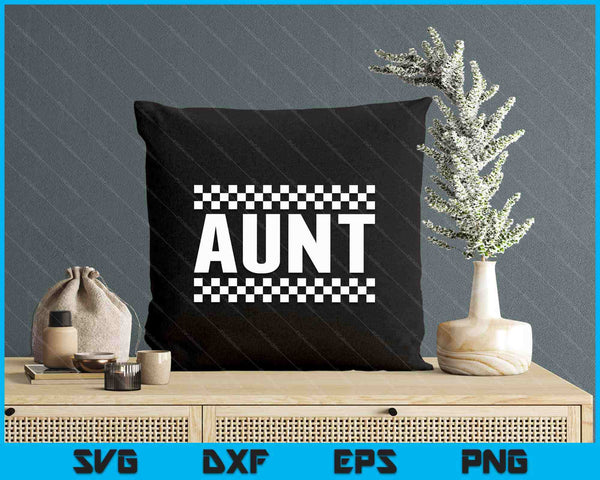 Racing Birthday Party Matching Family Race Car Pit Crew Aunt SVG PNG Digital Printable Files