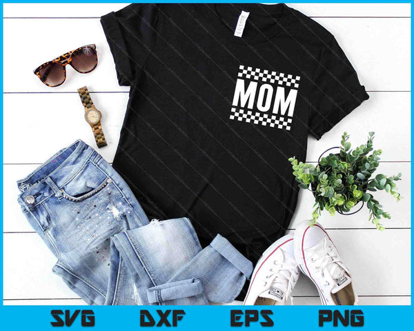 Racing Birthday Party Matching Family Race Car Pit Crew Mom SVG PNG Digital Printable Files - on a t-shirt