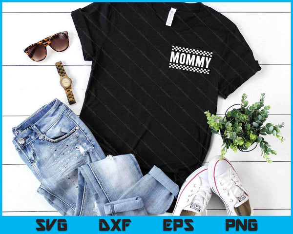 Racing Birthday Party Matching Family Race Car Pit Crew Mommy SVG PNG Digital Printable Files - on a t-shirt
