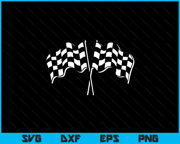 Racing Car Checkered Finish Line Flag Automobile Motor Race SVG PNG Digital Printable Files