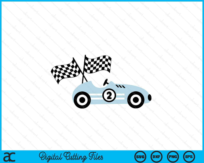 Racing Car Layered Birthday Topper Boy SVG PNG Digital Printable Files