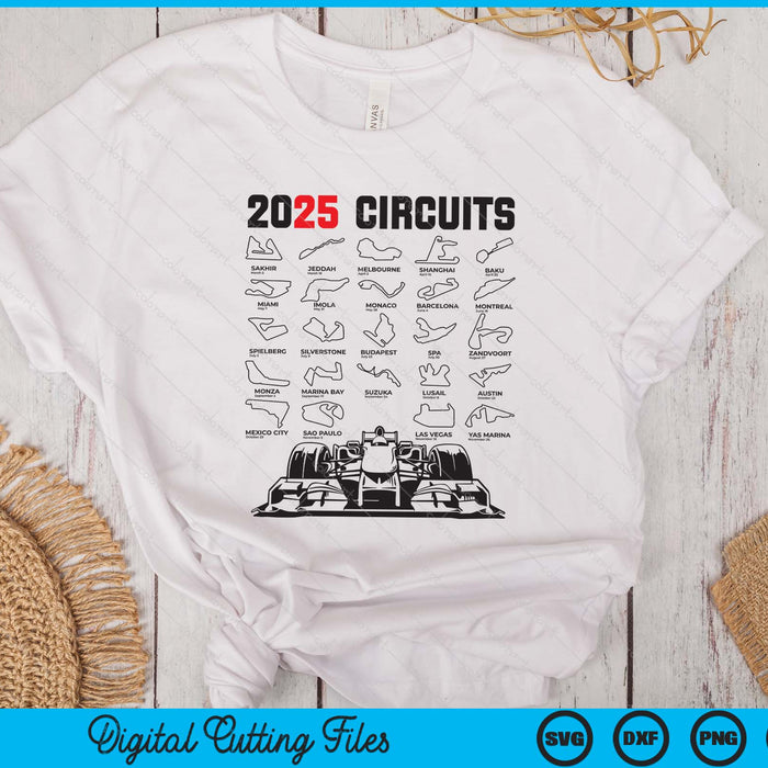 Racing Formula Circuit Track Car Fan Race Lover 2025 SVG PNG Digital Printable Files