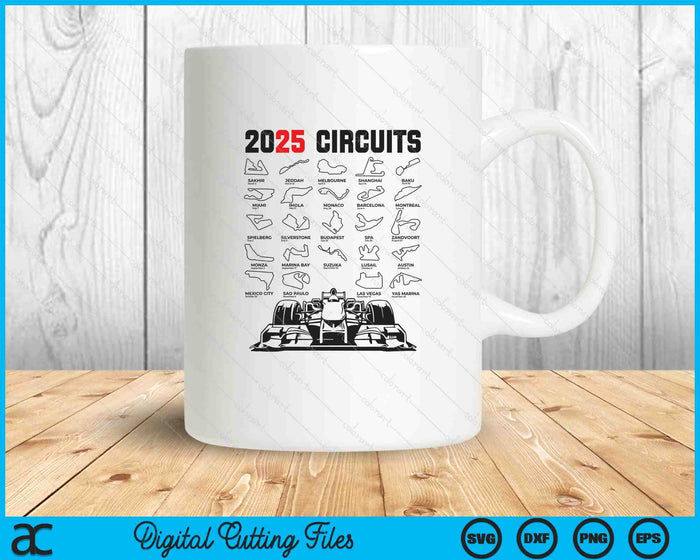 Racing Formula Circuit Track Car Fan Race Lover 2025 SVG PNG Digital Printable Files