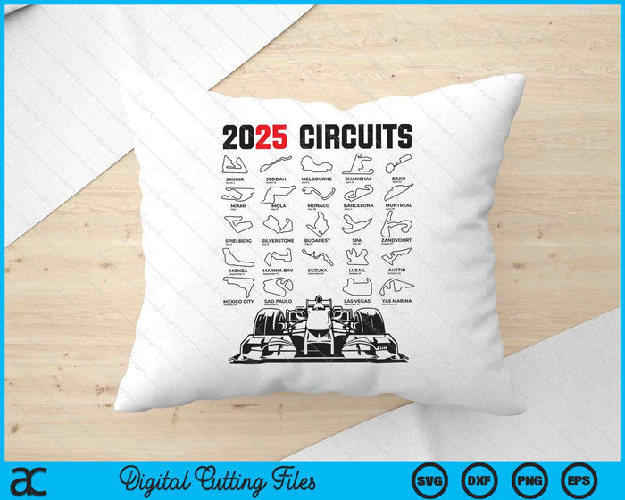 Racing Formula Circuit Track Car Fan Race Lover 2025 SVG PNG Digital Printable Files