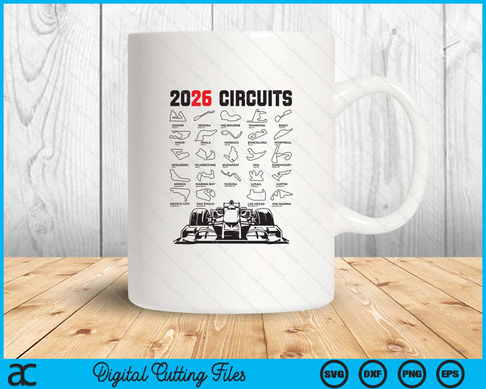 Racing Formula Circuit Track Car Fan Race Lover 2026 SVG PNG Digital Printable Files