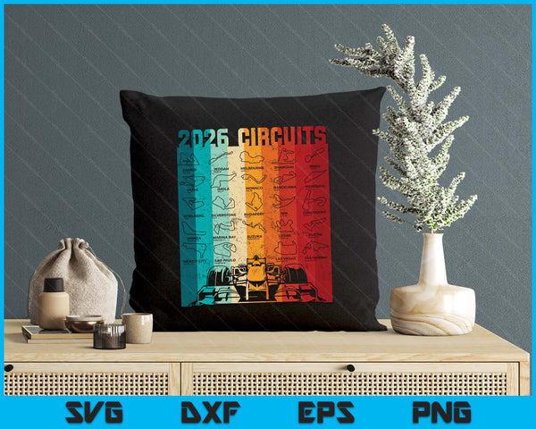 Racing Formula Track Circuit Car Fan Race Lover 2026 SVG PNG Digital Printable Files